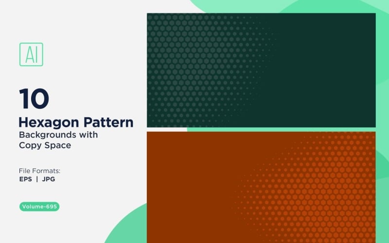 Sfondo dinamico con motivo esagonale per progetti creativi 695