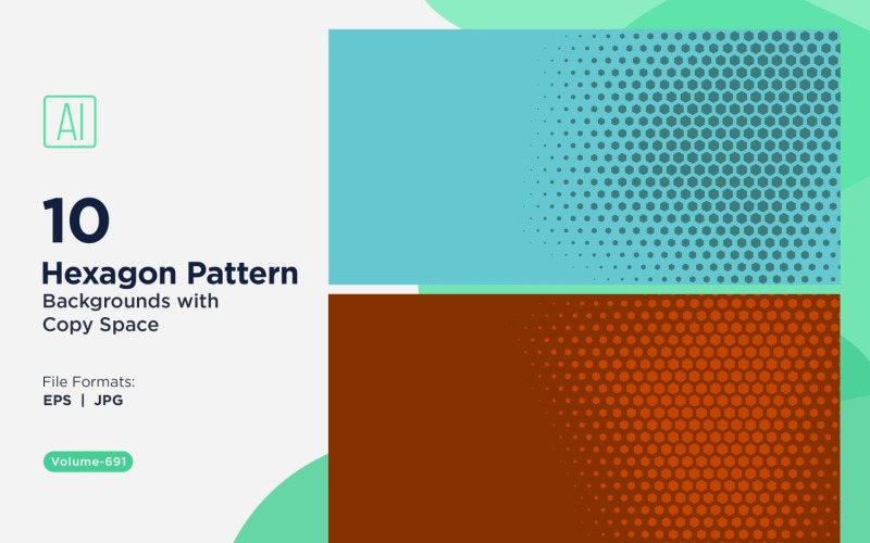 Dynamisk hexagonmönsterbakgrund för kreativa projekt 691