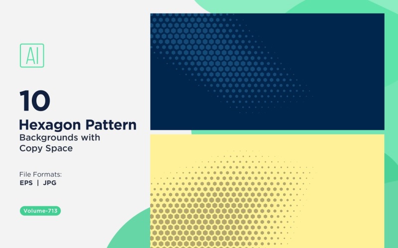 Dynamisk hexagonmönsterbakgrund för kreativa projekt 713