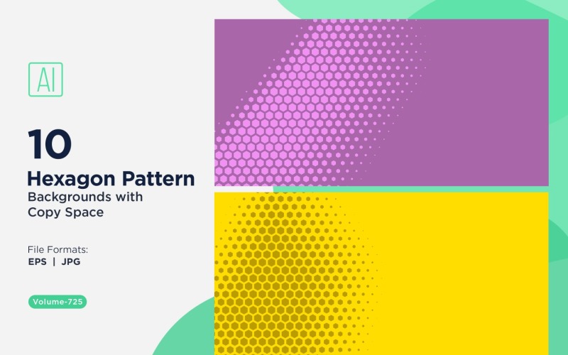 Dynamisk hexagonmönsterbakgrund för kreativa projekt 725