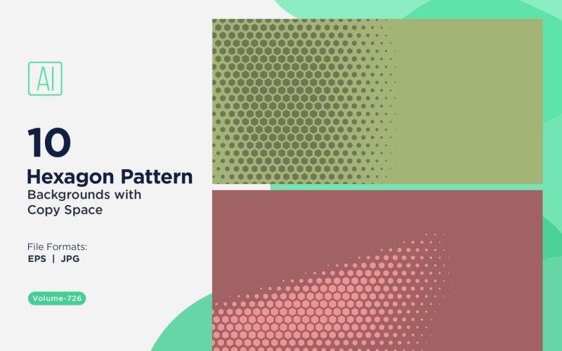 Dynamisk hexagonmönsterbakgrund för kreativa projekt 726