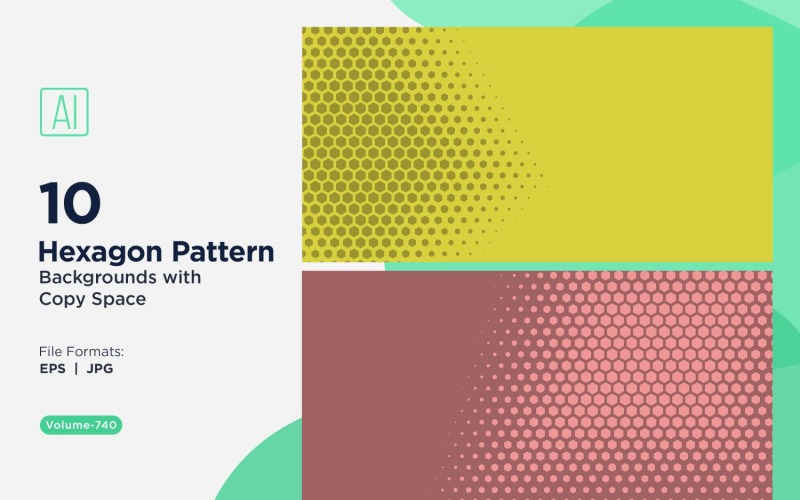 Dynamisk hexagonmönsterbakgrund för kreativa projekt 740