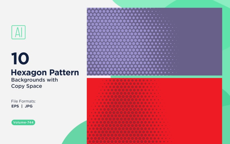 Dynamisk hexagonmönsterbakgrund för kreativa projekt 744