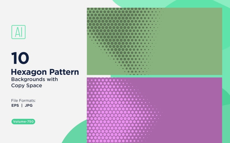 Dynamisk hexagonmönsterbakgrund för kreativa projekt 750