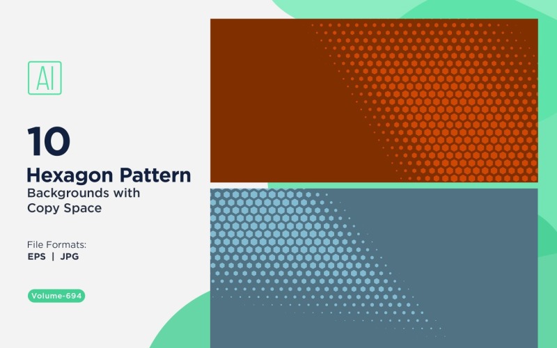 Fondo con patrón hexagonal dinámico para proyectos creativos 694