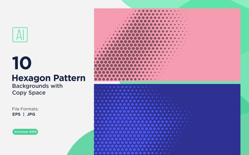 Fondo con patrón hexagonal dinámico para proyectos creativos 699