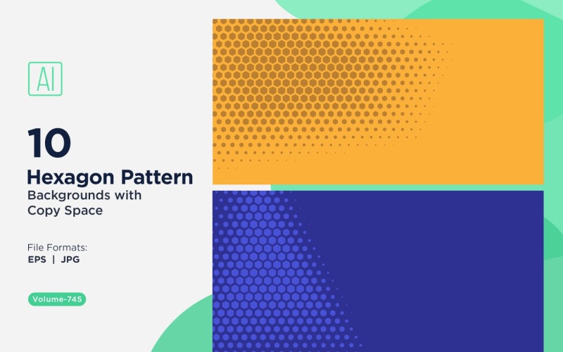 Fondo con patrón hexagonal dinámico para proyectos creativos 745