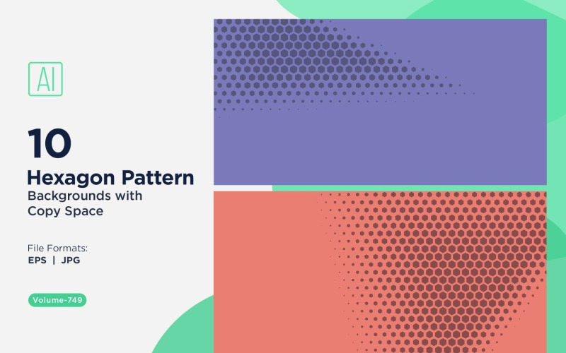 Fondo con patrón hexagonal dinámico para proyectos creativos 749