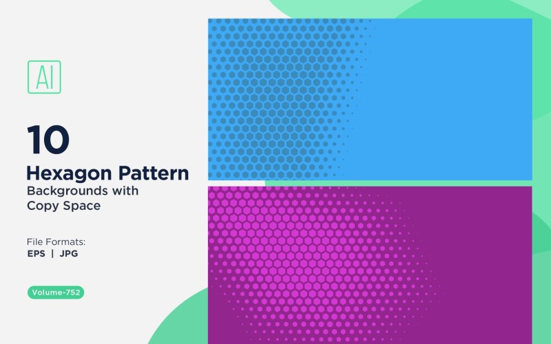 Fondo con patrón hexagonal dinámico para proyectos creativos 752