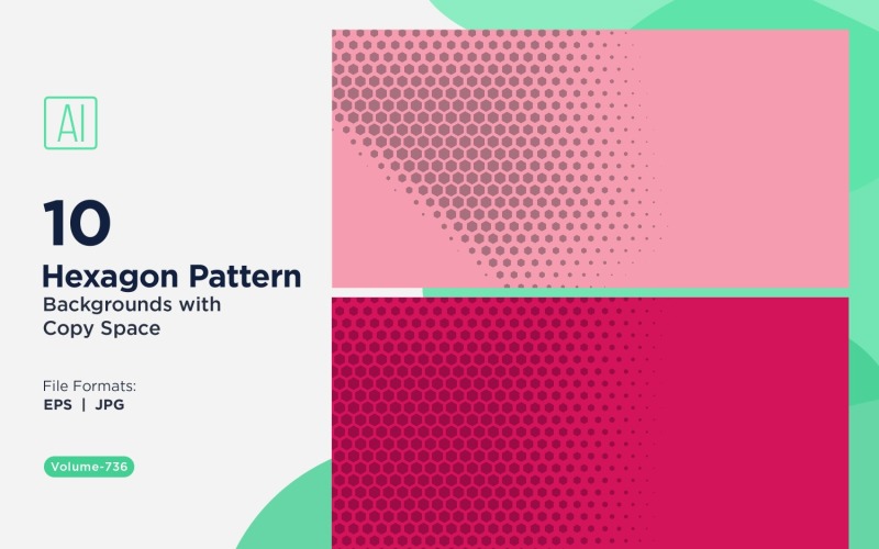 Fundo de Padrão Hexagonal Dinâmico para Projetos Criativos 736