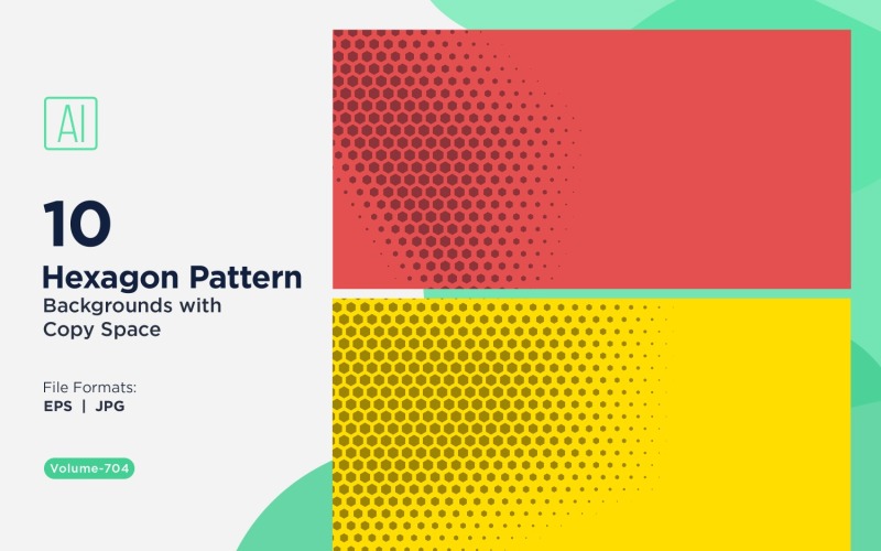 Padrão de hexágono dinâmico para projetos criativos 704