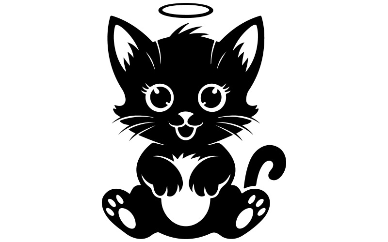 Cat silhouette art illustration bild
