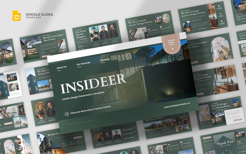 Insider – Google Slides-Vorlage für Innenarchitektur