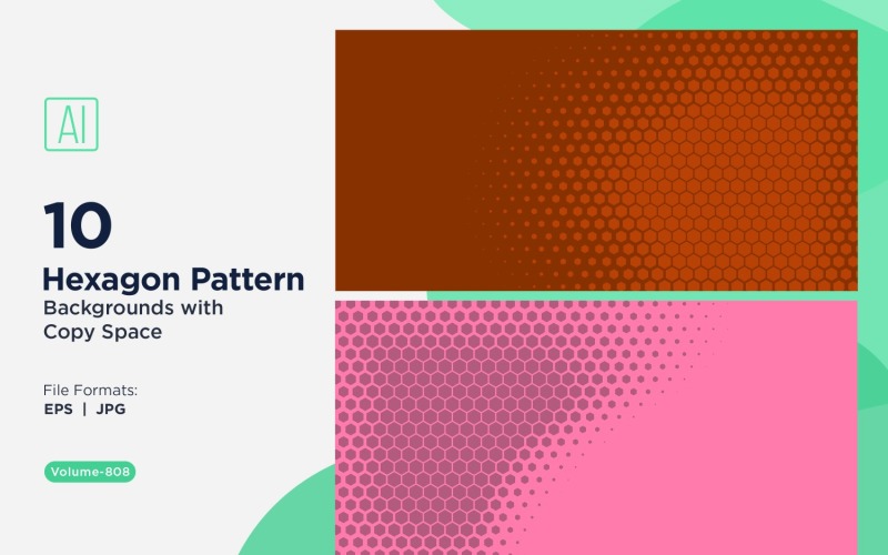 Arrière-plan à motif hexagonal dynamique pour projets créatifs 808