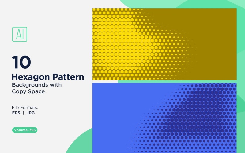 Dynamic Hexagon Pattern Background for Creative Projects 795