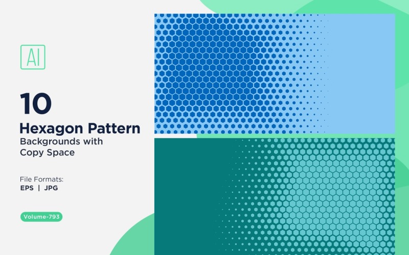 Dynamisk hexagonmönsterbakgrund för kreativa projekt 793