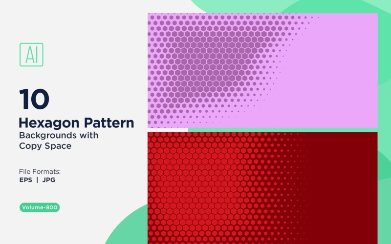 Dynamisk hexagonmönsterbakgrund för kreativa projekt 800