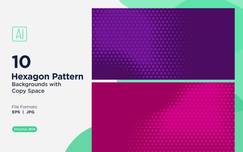 Dynamisk hexagonmönsterbakgrund för kreativa projekt 806