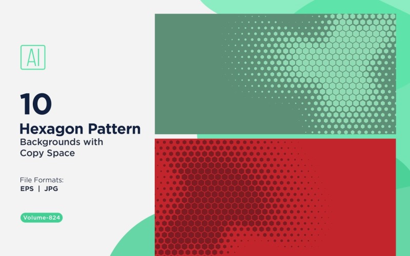 Dynamisk hexagonmönsterbakgrund för kreativa projekt 824