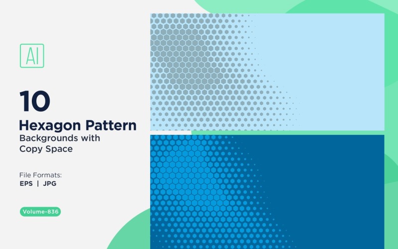 Dynamisk hexagonmönsterbakgrund för kreativa projekt 836