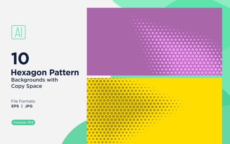 Fondo con patrón hexagonal dinámico para proyectos creativos 763