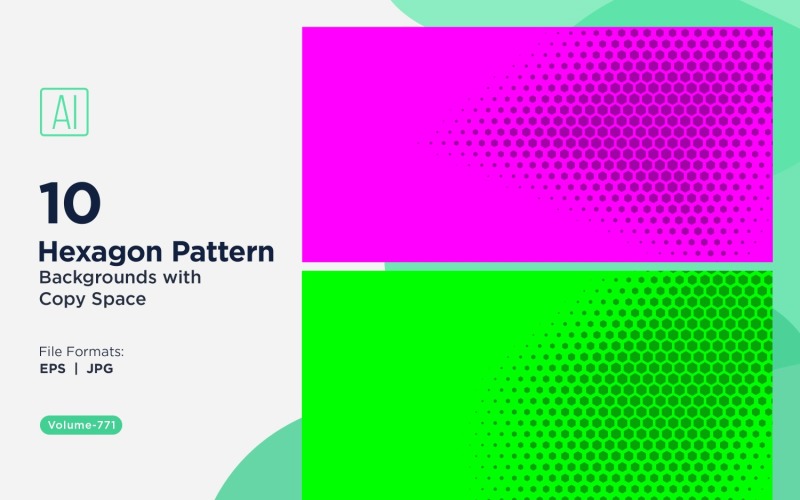 Fondo con patrón hexagonal dinámico para proyectos creativos 771