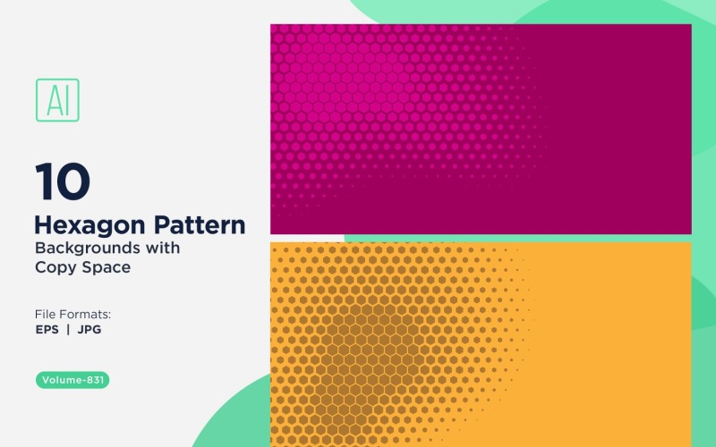 Fondo con patrón hexagonal dinámico para proyectos creativos 831