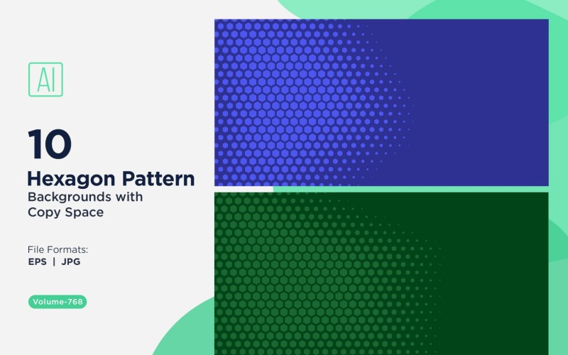 Fundo de Padrão Hexagonal Dinâmico para Projetos Criativos 768