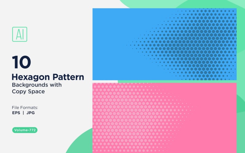 Fundo de Padrão Hexagonal Dinâmico para Projetos Criativos 772