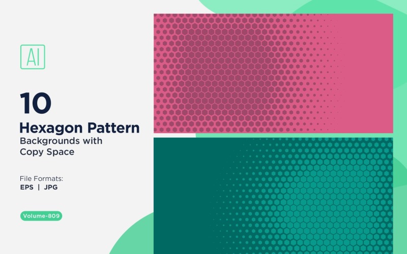 Fundo de Padrão Hexagonal Dinâmico para Projetos Criativos 809