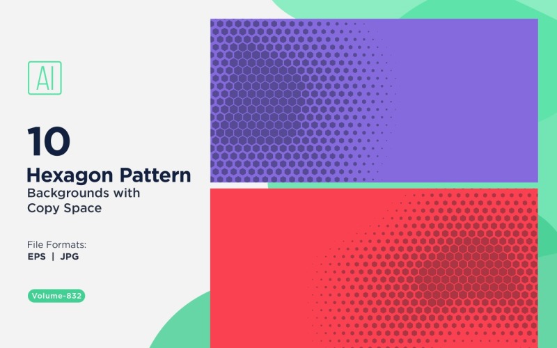 Fundo de Padrão Hexagonal Dinâmico para Projetos Criativos 832