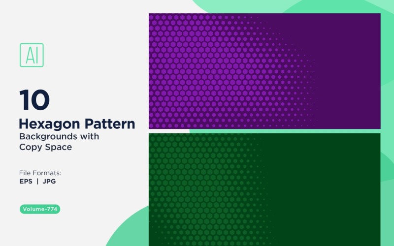 Padrão de hexágono dinâmico para projetos criativos 774