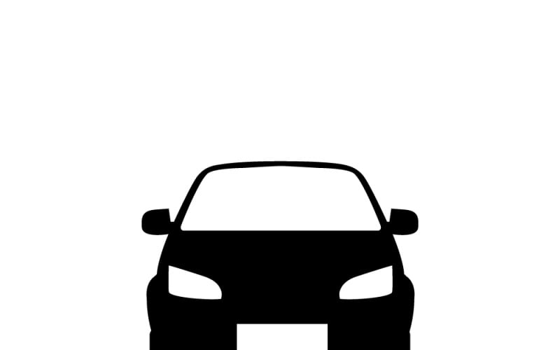 Icône de voiture vecteur modifiable, fond blanc isolé