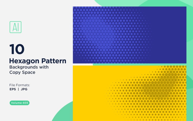 Dynamisk hexagonmönsterbakgrund för kreativa projekt 835