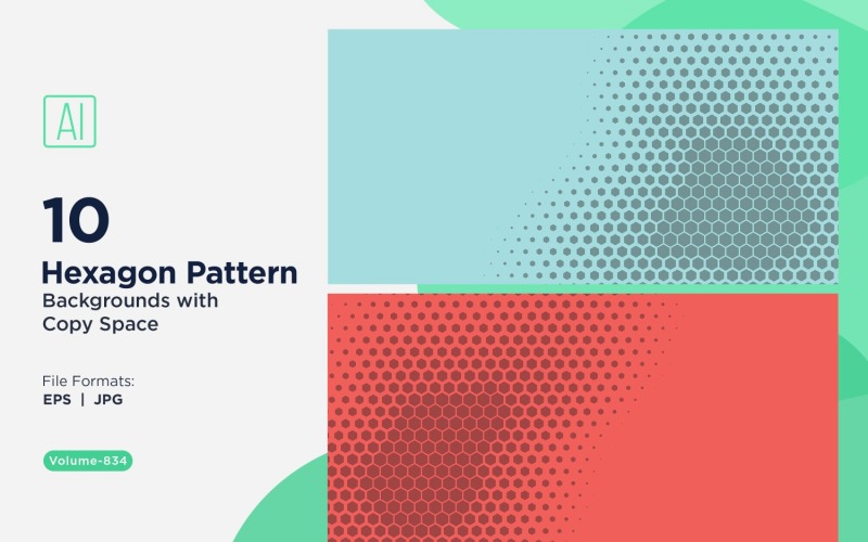Fondo con patrón hexagonal dinámico para proyectos creativos 834