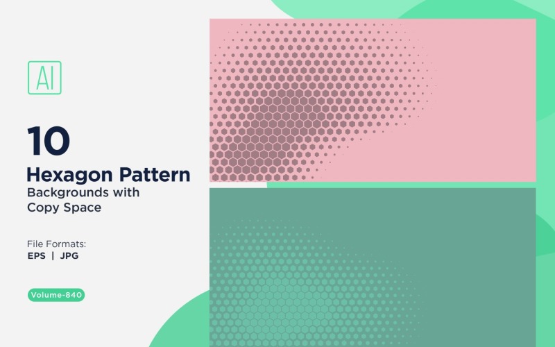 Fundo de Padrão Hexagonal Dinâmico para Projetos Criativos 840