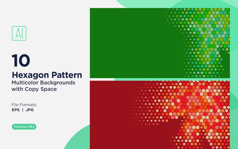 Motif d'abeilles vibrant en plusieurs couleurs et tailles 882