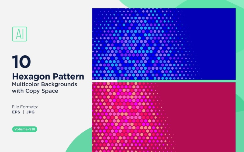 Vibrerande honungsbimönsterbakgrund i flera färger och storlekar 918
