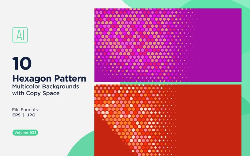 Vibrerande honungsbimönsterbakgrund i flera färger och storlekar 933