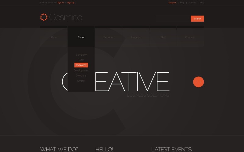 Адаптивный шаблон веб-сайта маркетингового агентства