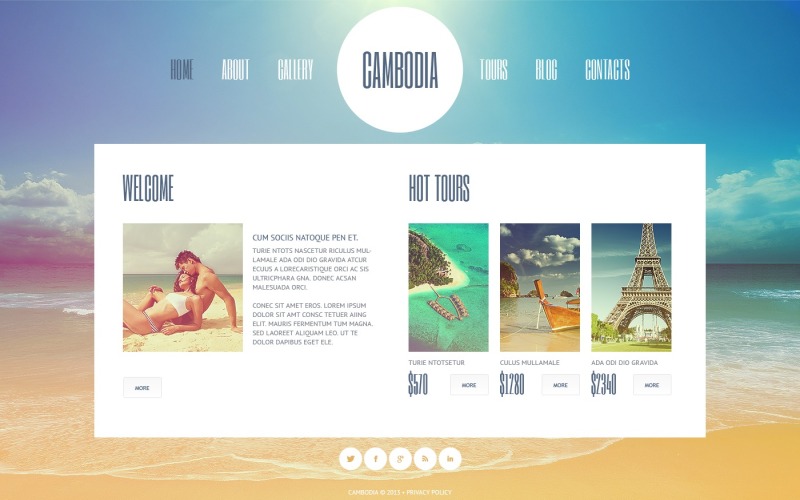 Modèle de site Web d'agence de voyage
