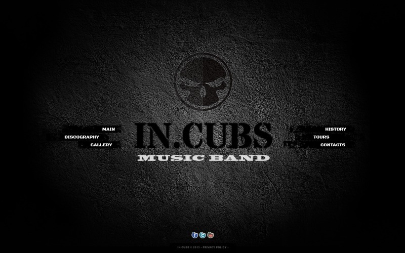 Modelo de site de banda de música