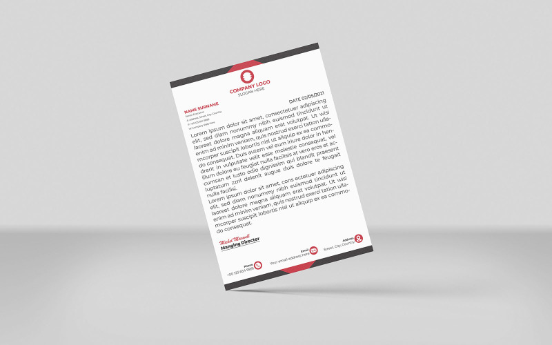 Papier à en-tête d'une entreprise de technologie professionnelle