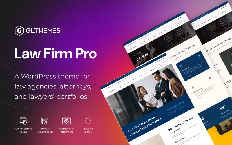 LawFirm Elite – víceúčelové responzivní právní téma