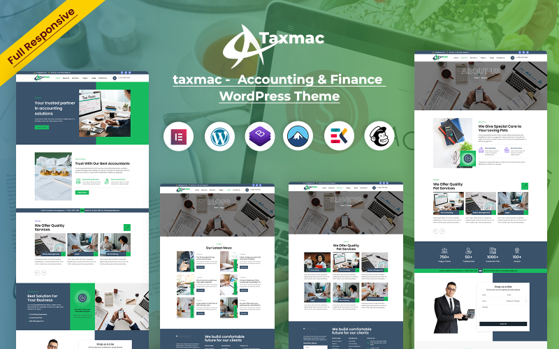 Taxmac - WordPress тема для бухгалтерского учета и финансов