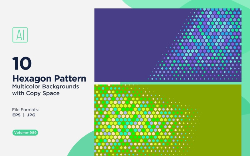 多种颜色和尺寸的鲜艳蜜蜂图案背景 989