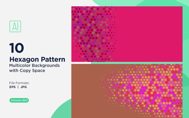 Fundo de padrão de abelha vibrante em várias cores e tamanhos 963