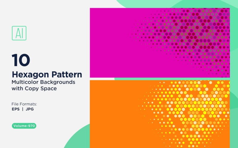 Motif d'abeilles vibrant en plusieurs couleurs et tailles 970