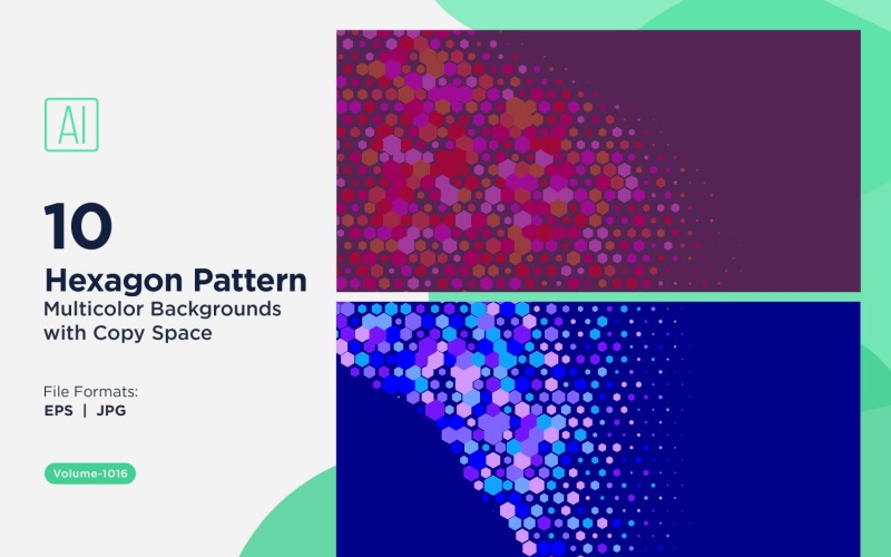 充满活力的蜜蜂图案背景，多种颜色和尺寸，1016