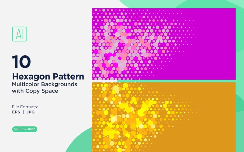 Colorful Hexagon of Various Sizes Versatile Pattern Background 1066